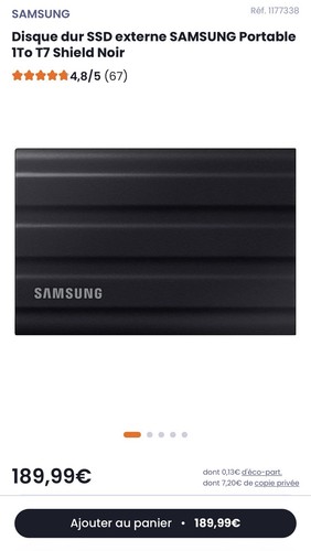 Samsung shield 1to nvme - samsung, t7